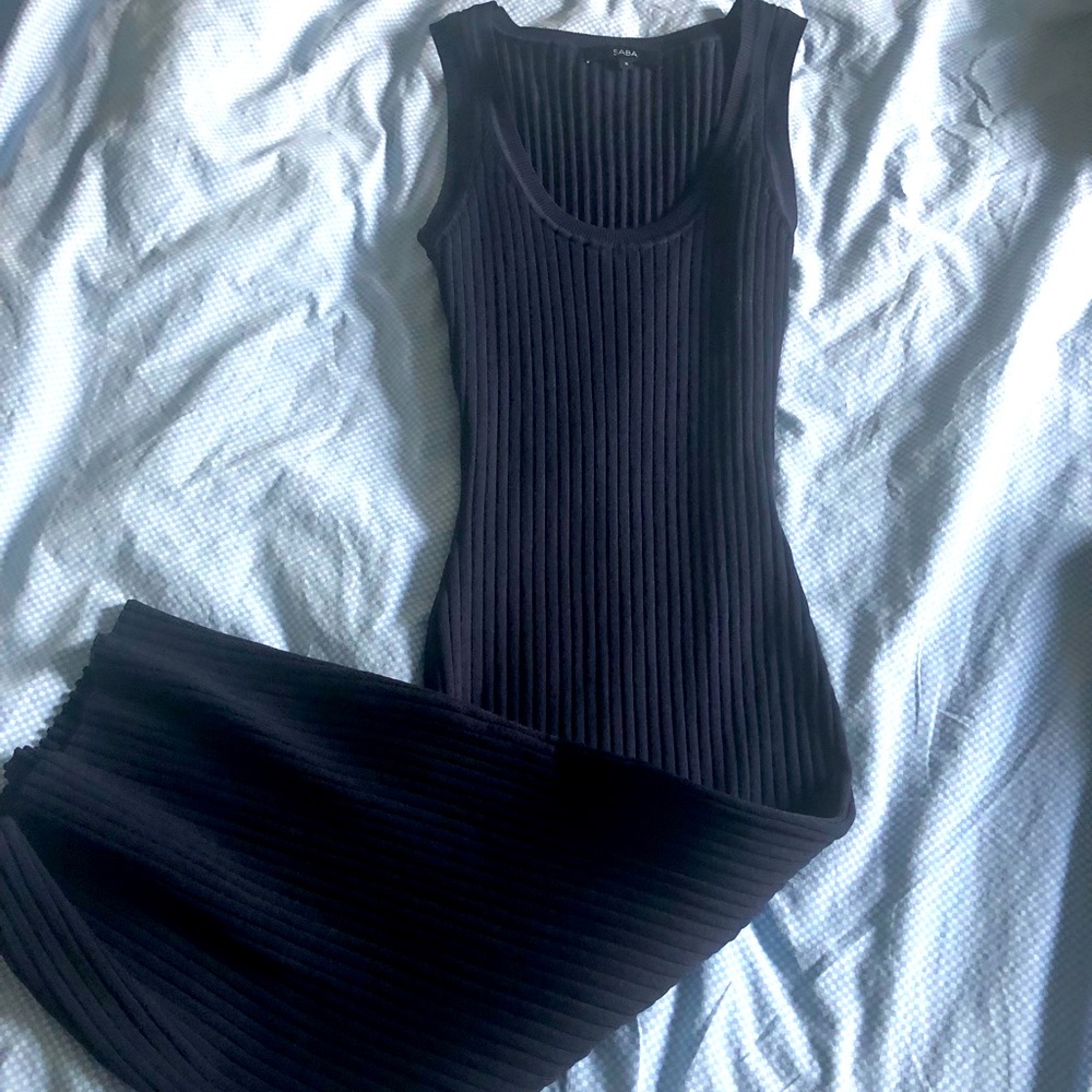 Navy Blue Saba Knit Style Dress. Size S